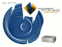 Yamaha CR-400 - Owners Manual